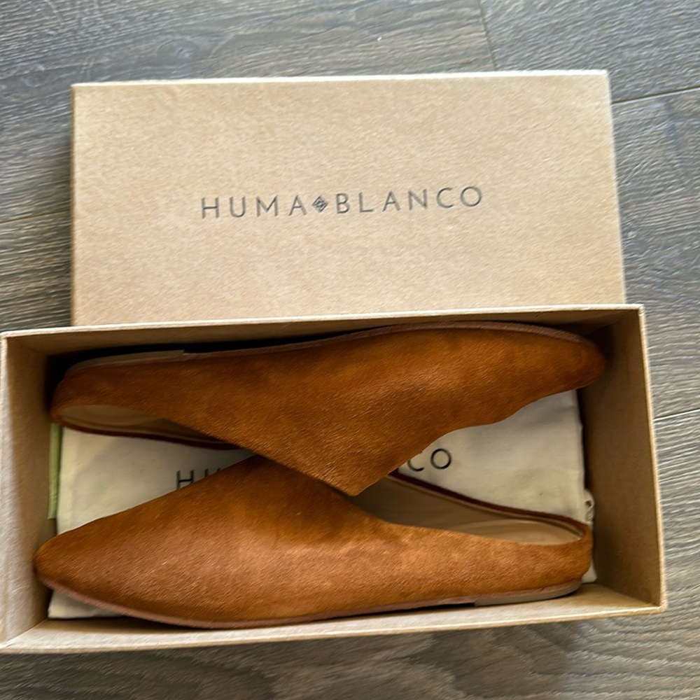 HUMA BLANCO Madewell Luna Suede Mules size 42